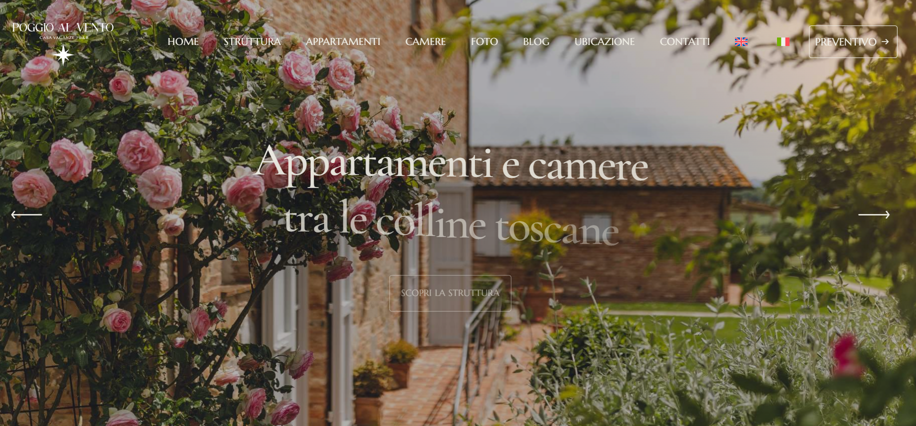 Home page del sito di Poggio al Vento