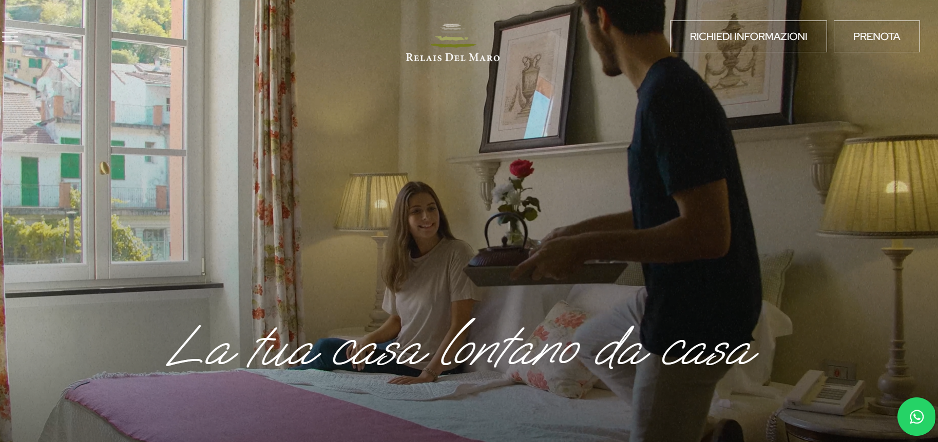 Home page del sito del Relais del Maro a Borgomaro